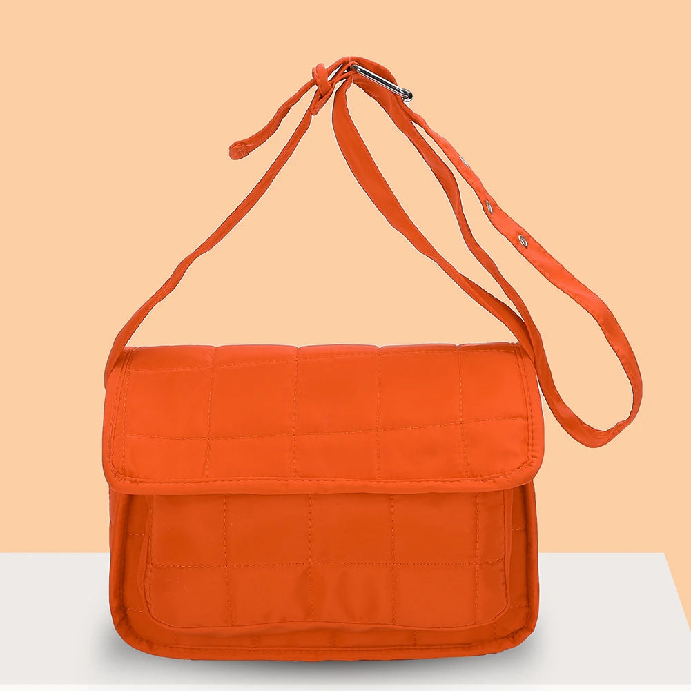Embroidered Rhombus Messenger Bag Crossbody Tote