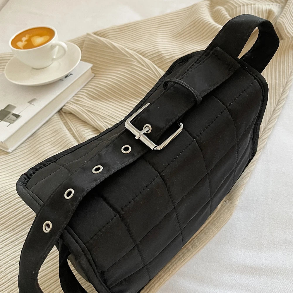 Embroidered Rhombus Messenger Bag Crossbody Tote