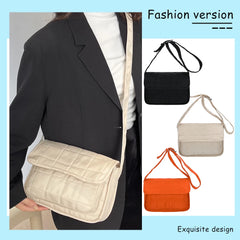 Embroidered Rhombus Messenger Bag Crossbody Tote