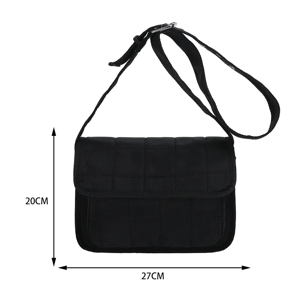 Embroidered Rhombus Messenger Bag Crossbody Tote