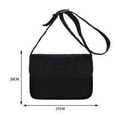 Embroidered Rhombus Messenger Bag Crossbody Tote