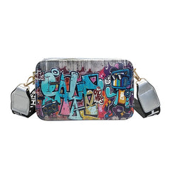 Graffiti Messenger Bag Small Square Shoulder Bag