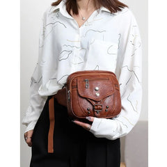 Soft Leather Shoulder Bag PU Square Bag Small Ladies Messenger Bag