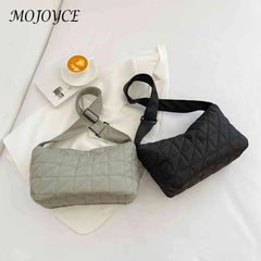 Quilted Messenger Bag Large Capacity Crossbody for Autumn And Winter