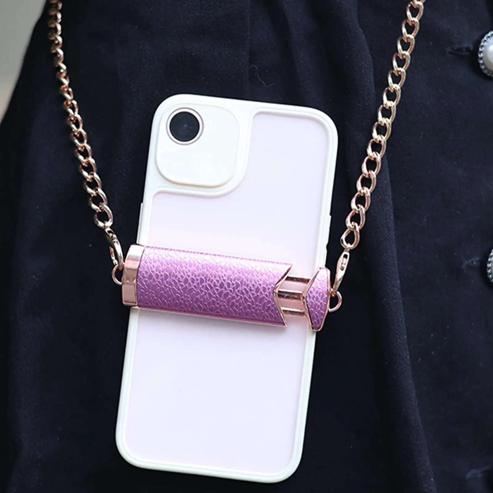 Metal Mobile Phone Crossbody Chain Back Clip Detachable Lanyard Neck Strap