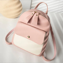 Mini Backpack Women PU Leather Shoulder Bag Teenage Girls
