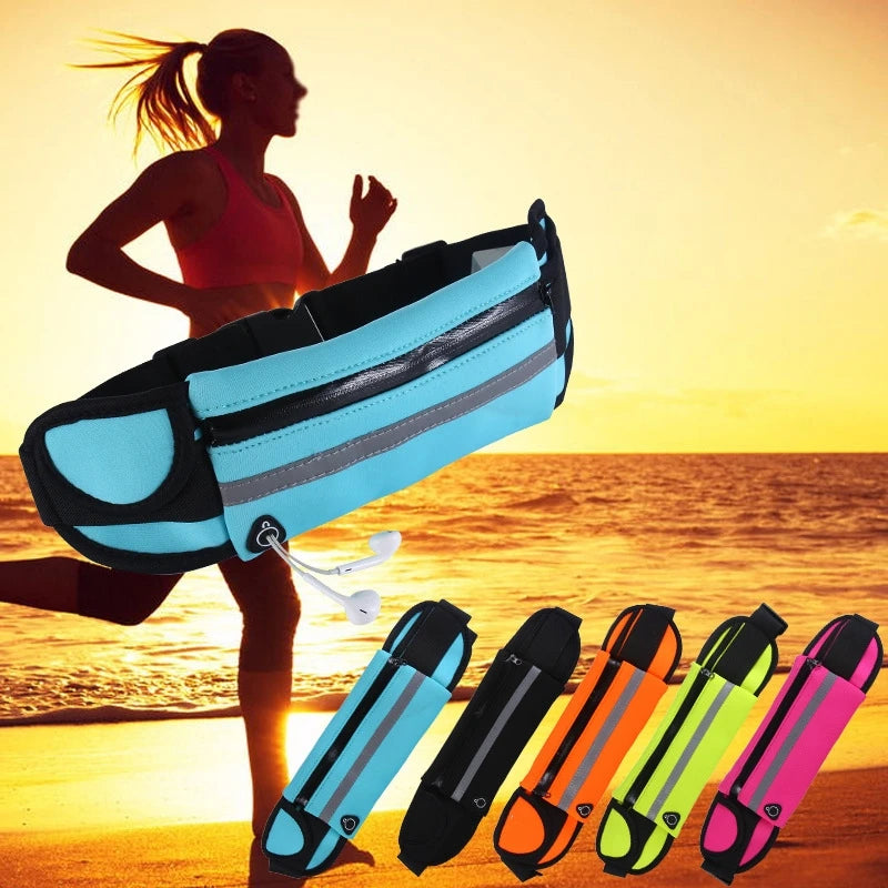 Mini Fanny Pack Women Men Waist Bag USB Pocket Travel Waterproof Belt Bag