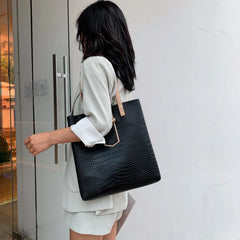 2 Big Women Shoulder Bags PU Totes High Quality Handbags