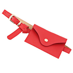 Women's Leather Waist Bag Mini Mobile Phone Bag PU Belt