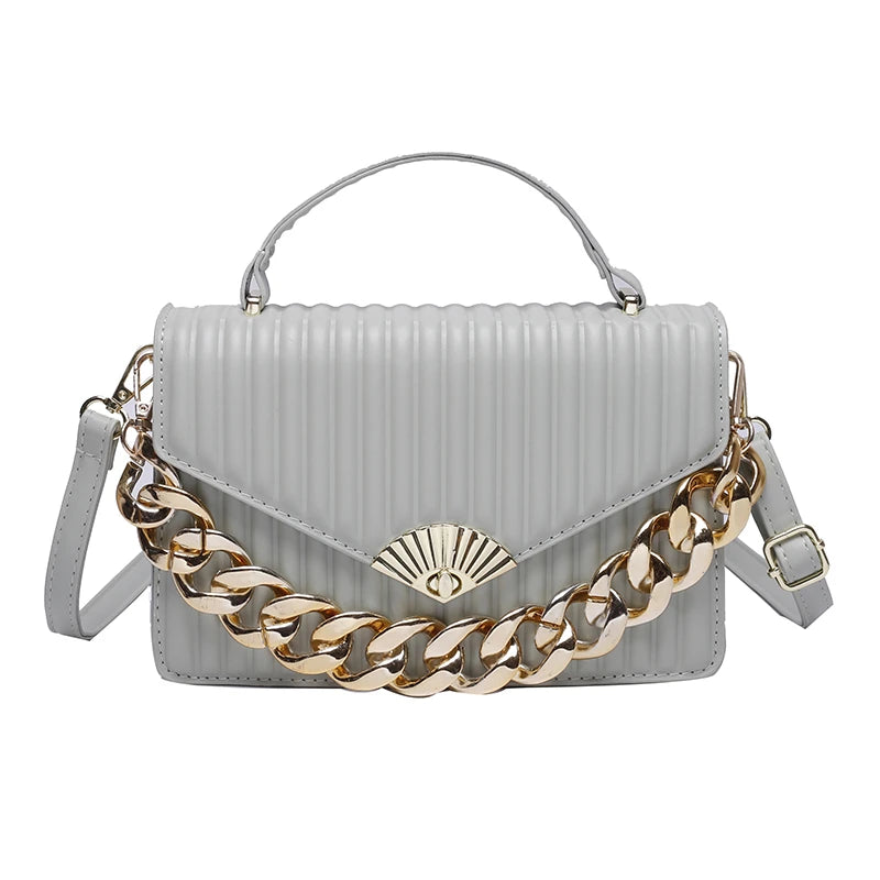 One Shoulder High PU Leather Lady Purse