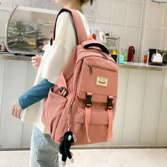 Women's Waterproof Nylon Backpack for School and Travel