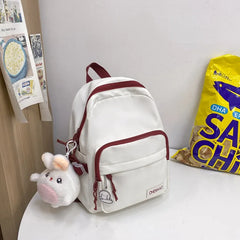 Small Nylon Backpack for Women Shoulder Rucksack Schoolbag Travel