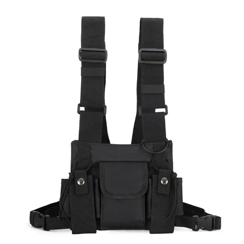 Nylon Chest Rig Bag Vest Hip Hop Streetwear Tactical Harness Kanye West Chest