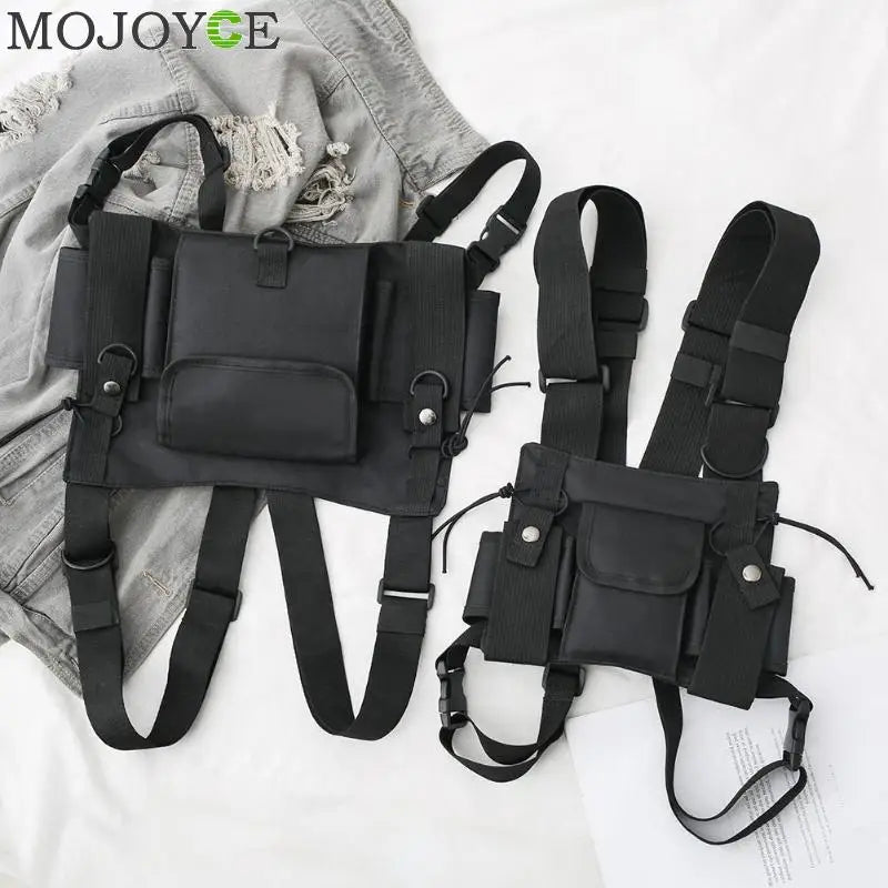 Nylon Chest Rig Bag Vest Hip Hop Streetwear Tactical Harness Kanye West Chest
