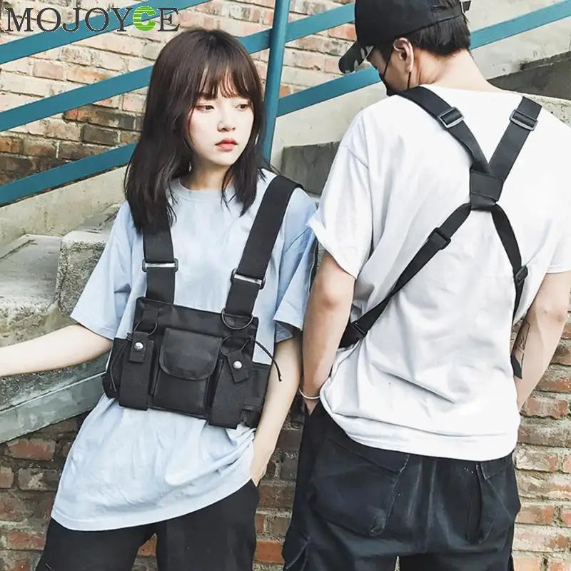 Nylon Chest Rig Bag Vest Hip Hop Streetwear Tactical Harness Kanye West Chest