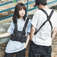 Nylon Chest Rig Bag Vest Hip Hop Streetwear Tactical Harness Kanye West Chest