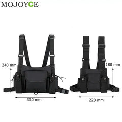 Nylon Chest Rig Bag Vest Hip Hop Streetwear Tactical Harness Kanye West Chest