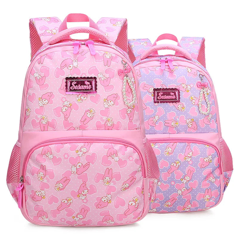 Nylon Schoolbags For Girl Princess Double Shoulder Bags Kids Primary