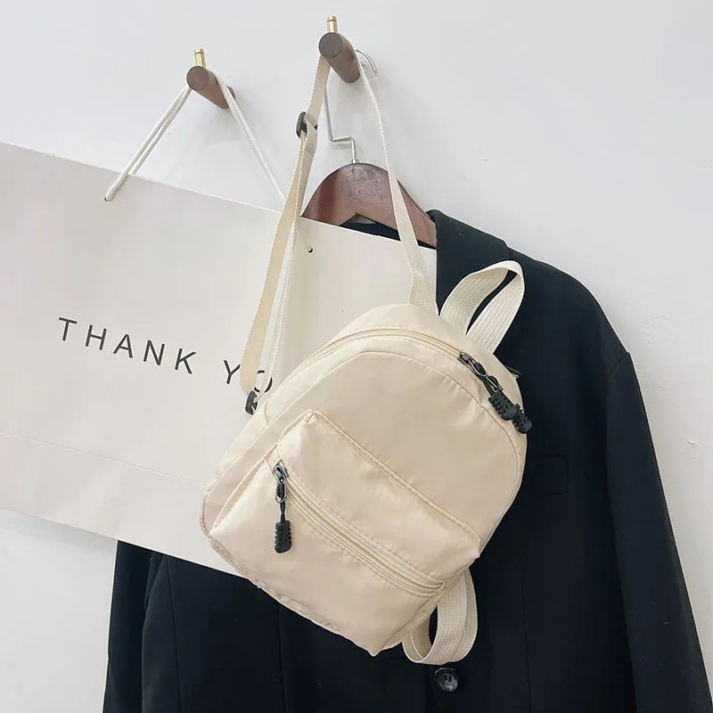 Nylon Mini Backpack for Women School Bag for Teenager Girls
