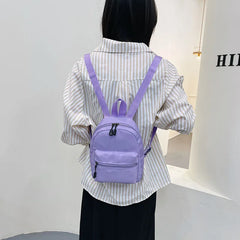 Nylon Mini Backpack for Women School Bag for Teenager Girls