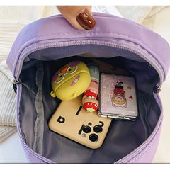 Nylon Mini Backpack Women Small Travel Bagpack Korea Style School Bag
