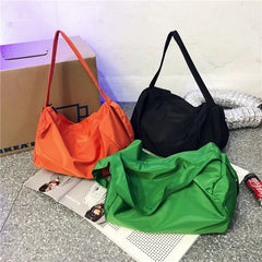 Nylon Shoulder Bag For Women Casual Girls Gym Bags Large Capacity