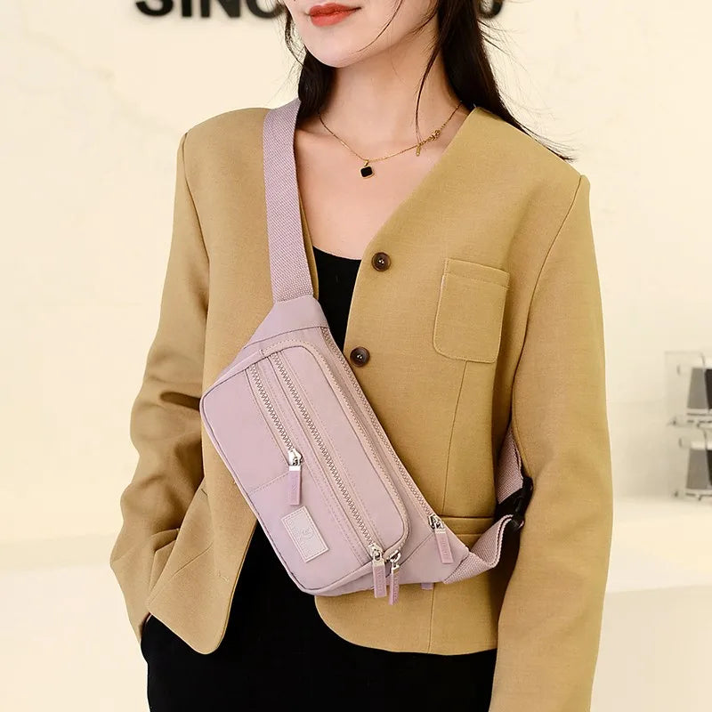 Women's Nylon Waist Fanny Pack Belt Bag Chest Handbag