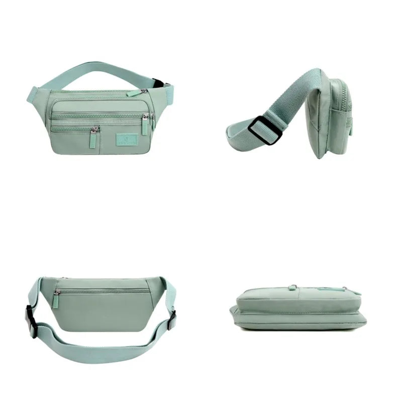 Women's Nylon Waist Fanny Pack Belt Bag Chest Handbag