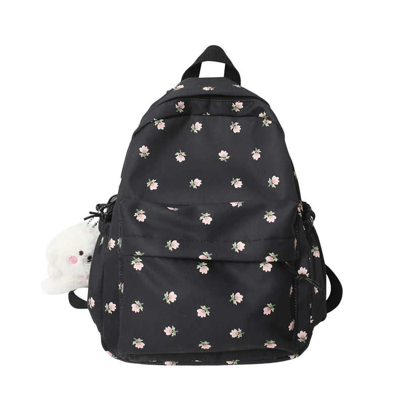 Nylon Women's Anti-Theft Backpack School Bag Teen Girl Shoulder Bag