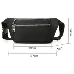 Women's Oxford Cloth Waist Bag Chest Bag Zipper