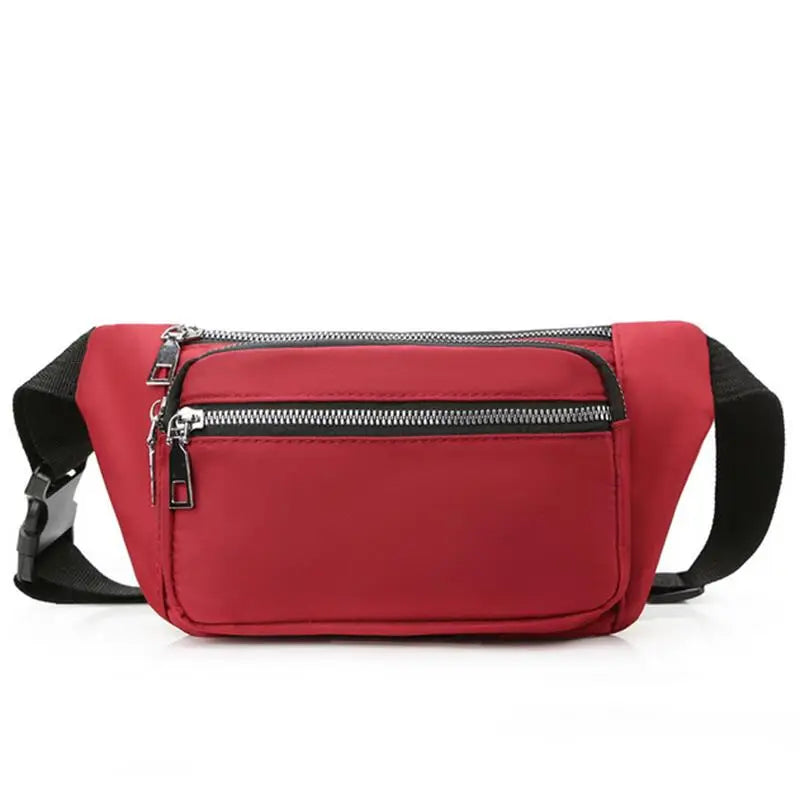 Women's Oxford Cloth Waist Bag Chest Bag Zipper