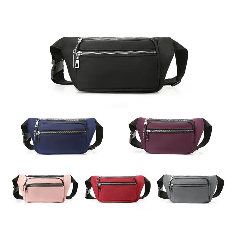 Oxford Cloth Waist Bag Zipper Chest Bag for Women