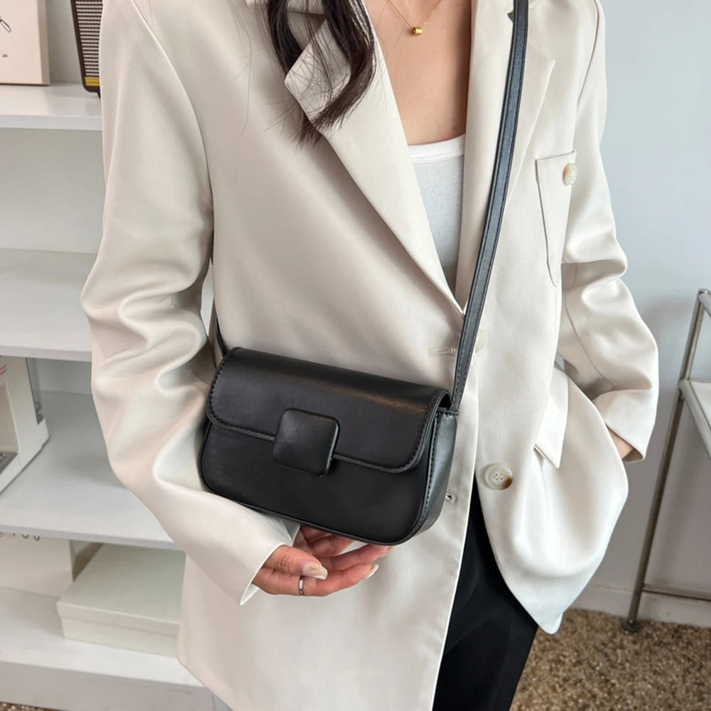 PU Leather Shoulder Crossbody Bag Women Candy Handbags Lipstick Square
