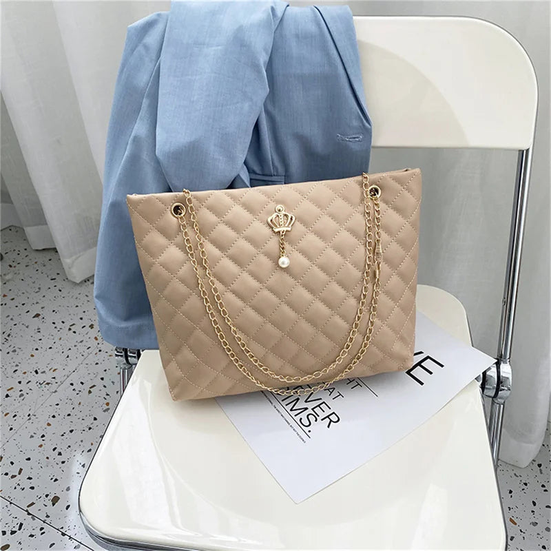 Rhombic Jacquard Chain Handbag Crossbody Bag