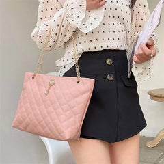 Rhombic Jacquard Chain Handbag Crossbody Bag