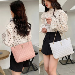 Rhombic Jacquard Chain Handbag Crossbody Bag