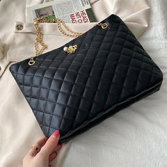 Rhombic Jacquard Chain Handbag Crossbody Bag