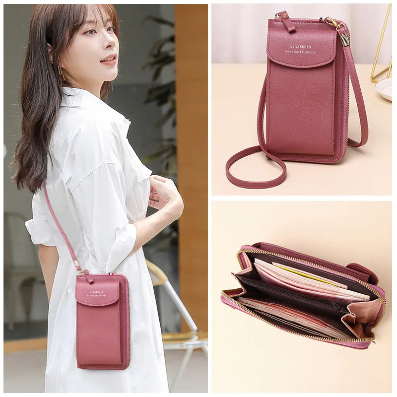 PU Handbags Womens Crossbody Shoulder Bag Clutch Phone Wallet Purse
