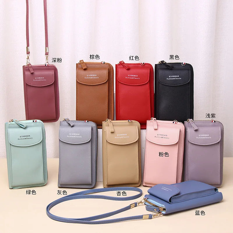 PU Handbags Womens Crossbody Shoulder Bag Clutch Phone Wallet Purse