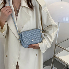 PU Small Crossbody Bags Women Mini Retro Patchwork Shoulder Messenger Bag Clutch