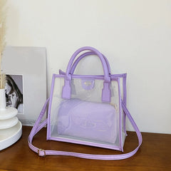 Transparent PVC Jelly Bag Small Handbag Summer Shoulder Bags