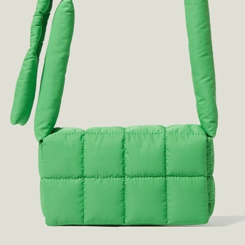 Quilted Crossbody Bag Nylon Winter Shoulder Small Flap Bag