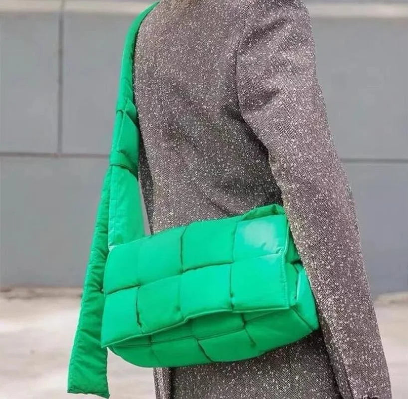Quilted Crossbody Bag Nylon Winter Shoulder Small Flap Bag