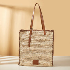 Straw Women Shoulder Bag Paper Woven Lady Handbags Summer Beach Bag