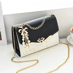 Sequin Leather Crossbody Bag Women Lady Messenger Purse Clutch