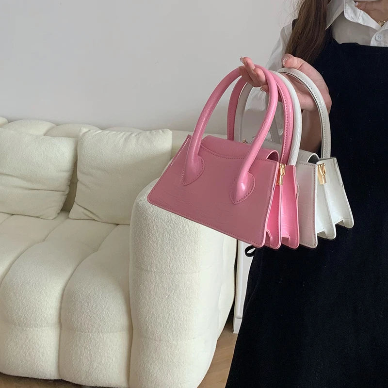 Pink Small Square Women Clutch Purse Handbags Ladies Messenger Bag