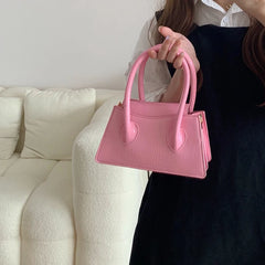 Pink Small Square Women Clutch Purse Handbags Ladies Messenger Bag
