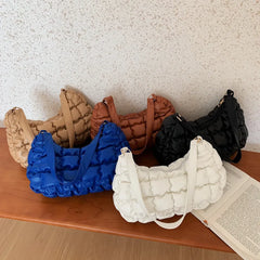 Soft Nylon Padded Tote Shoulder Bag Casual Purse Handbag Clutch