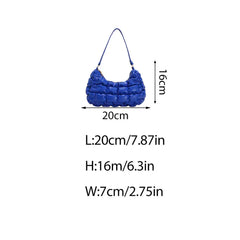 Soft Nylon Padded Tote Shoulder Bag Casual Purse Handbag Clutch