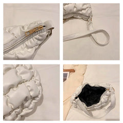 Soft Nylon Padded Tote Shoulder Bag Casual Purse Handbag Clutch